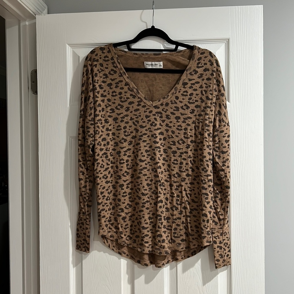 Leopard Print Soft Long Sleeve Top